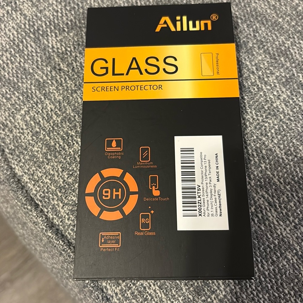 Ailun glass screen protector for iPhone 14/iPhone13/ iPhone 13 Pro. 3 pack